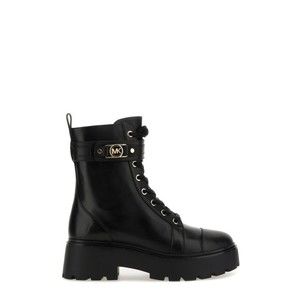 Michael Michael Kors Lace-Up Black Cow Leather Platform Boots - NWT